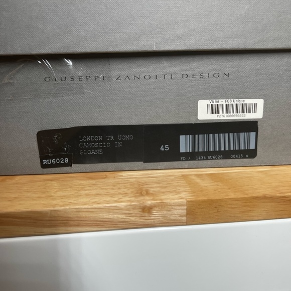 Zanotti Men’s Sneakers - Gray Double Zipper Sz 45 - Picture 4 of 7